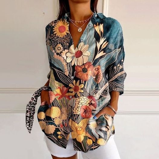 Chloe | Colourful floral blouse