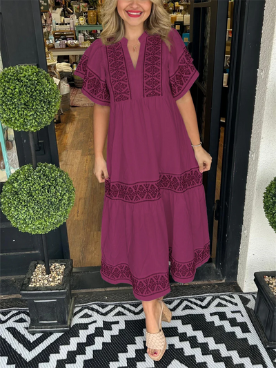 Chloe | Flowing boho dress with V-neck