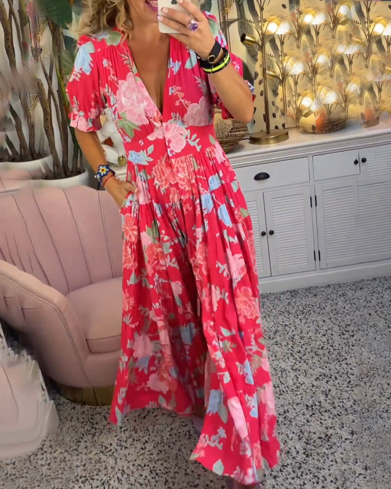 Chloe | Flower dress with pockets