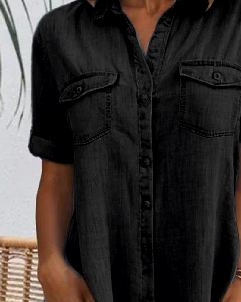 Chloe | Casual denim shirt dress