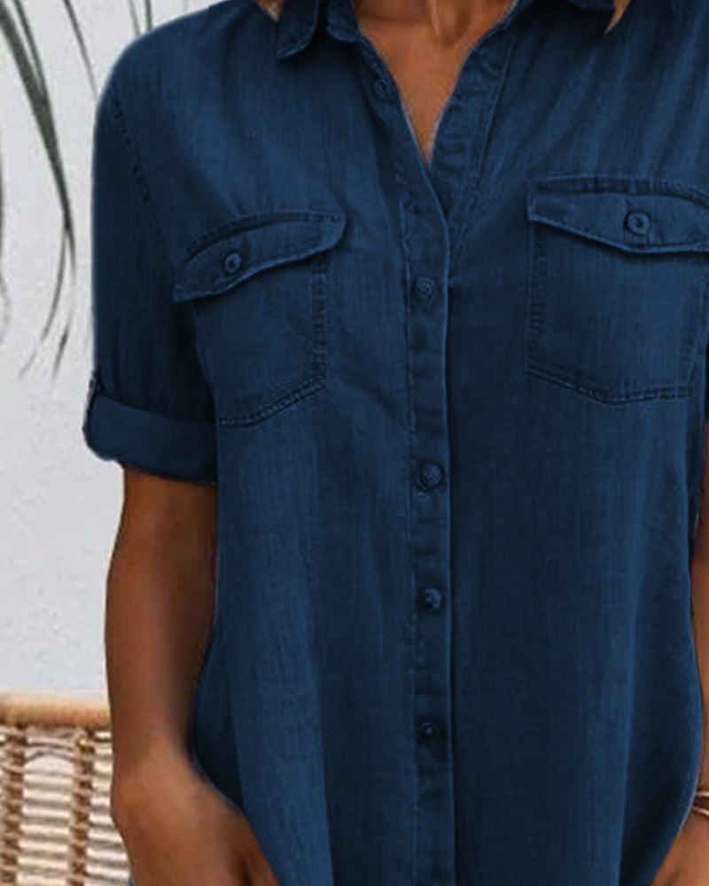 Chloe | Casual denim shirt dress