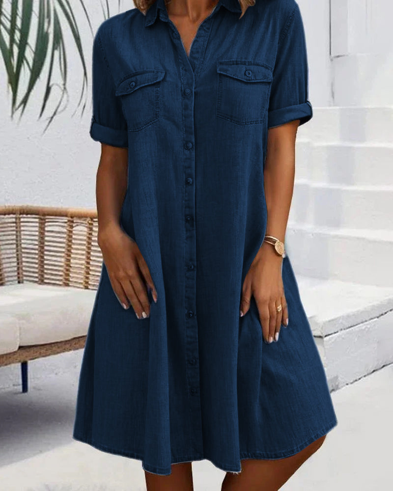 Chloe | Casual denim shirt dress