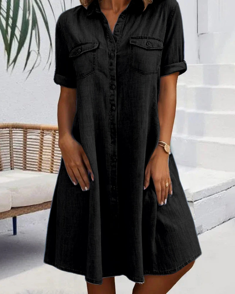 Chloe | Casual denim shirt dress