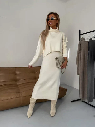 Chloe | Warm dress with turtleneck set