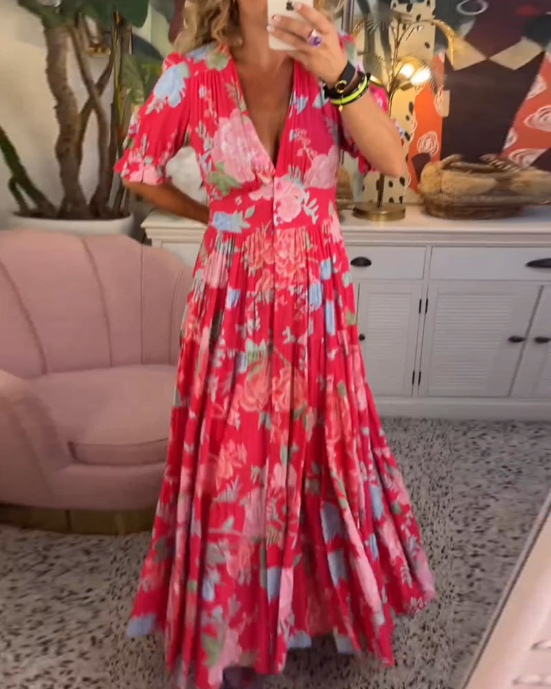 Chloe | Flower dress with pockets