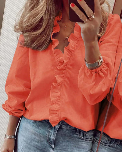 Chloe | Floral ruffled blouse