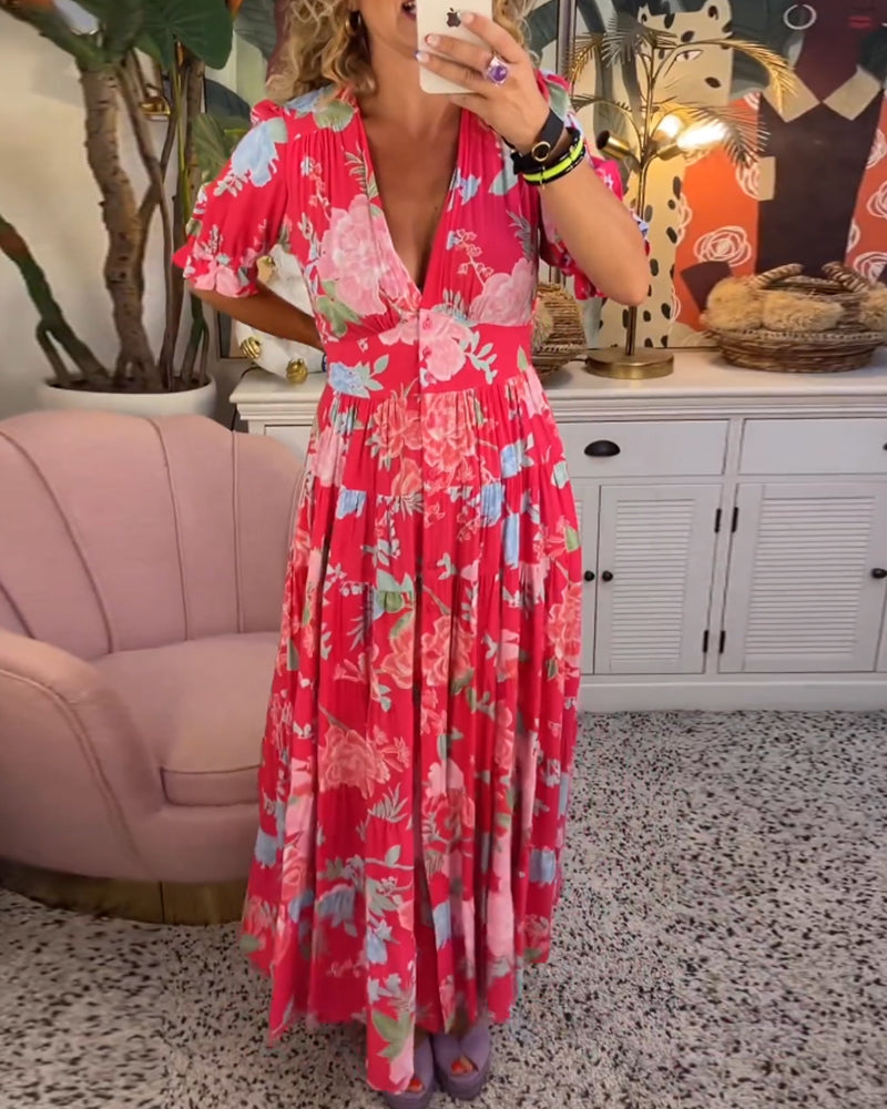 Chloe | Flower dress with pockets