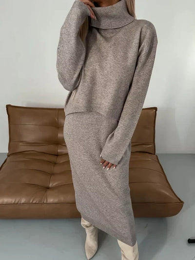 Chloe | Warm dress with turtleneck set
