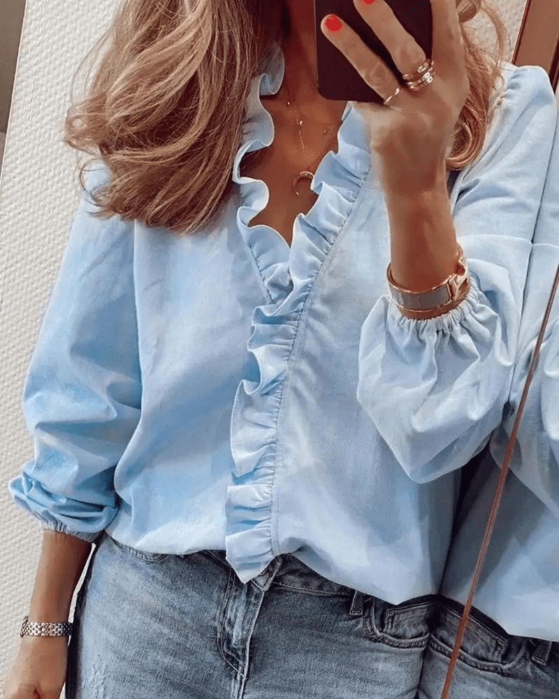 Chloe | Floral ruffled blouse