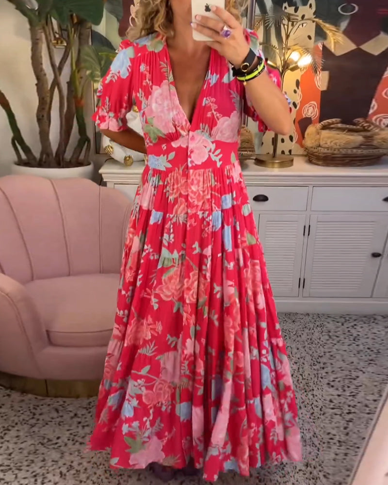 Chloe | Flower dress with pockets