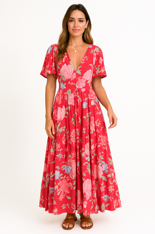 Chloe | Flower dress with pockets