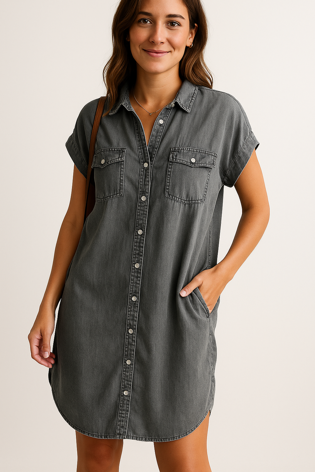 Chloe | Modern denim shirt dress