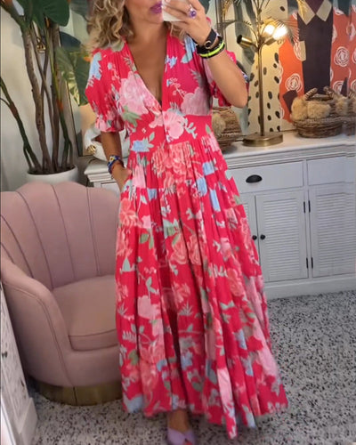 Chloe | Flower dress with pockets