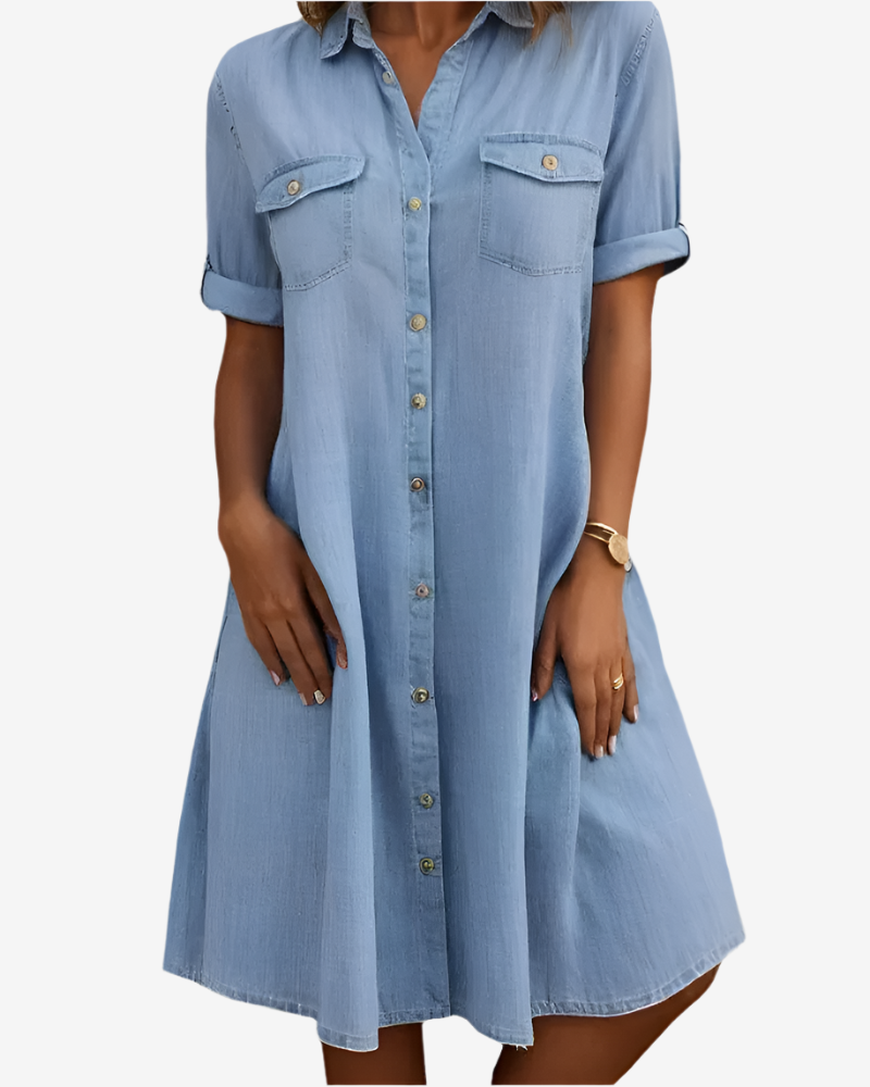 Chloe | Casual denim shirt dress