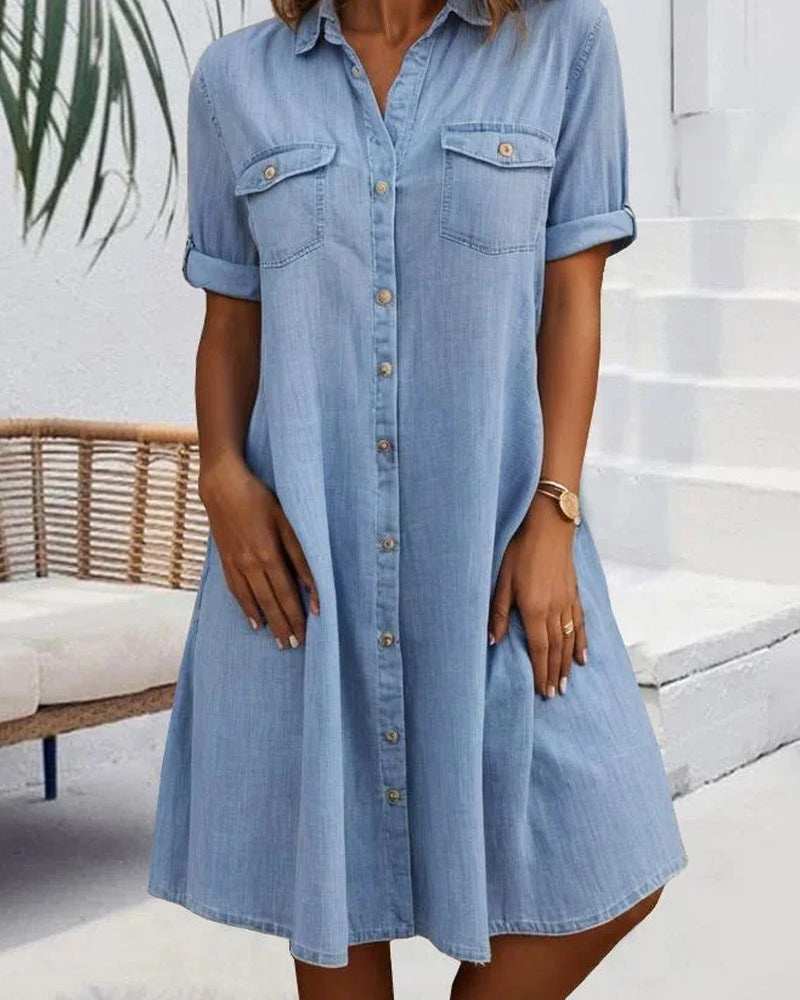 Chloe | Casual denim shirt dress