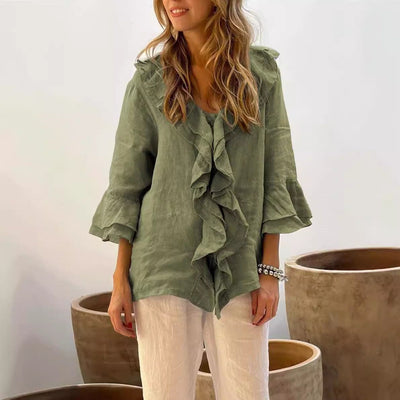 Chloe | Luxury ruffled blouse