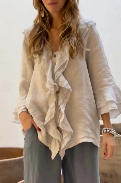 Chloe | Luxury ruffled blouse