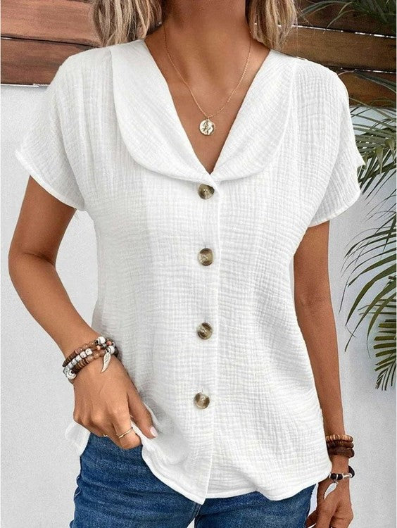 Chloe | Blouse in cotton and linen