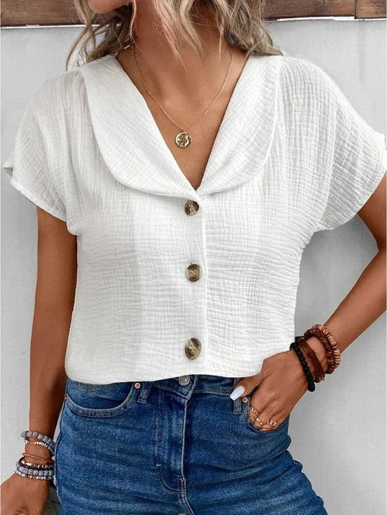 Chloe | Blouse in cotton and linen