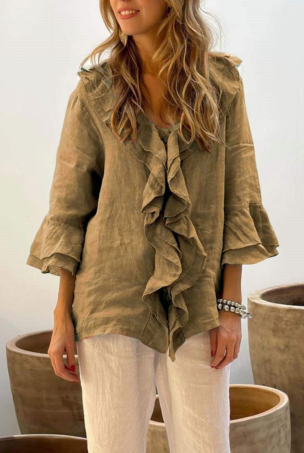 Chloe | Luxury ruffled blouse