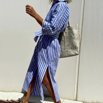 Chloe | Classic striped shirt dress