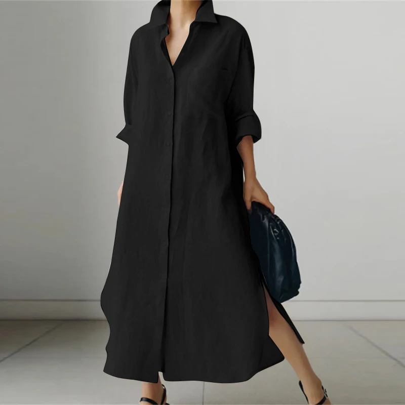 Chloe | Oversized casual shirt dress