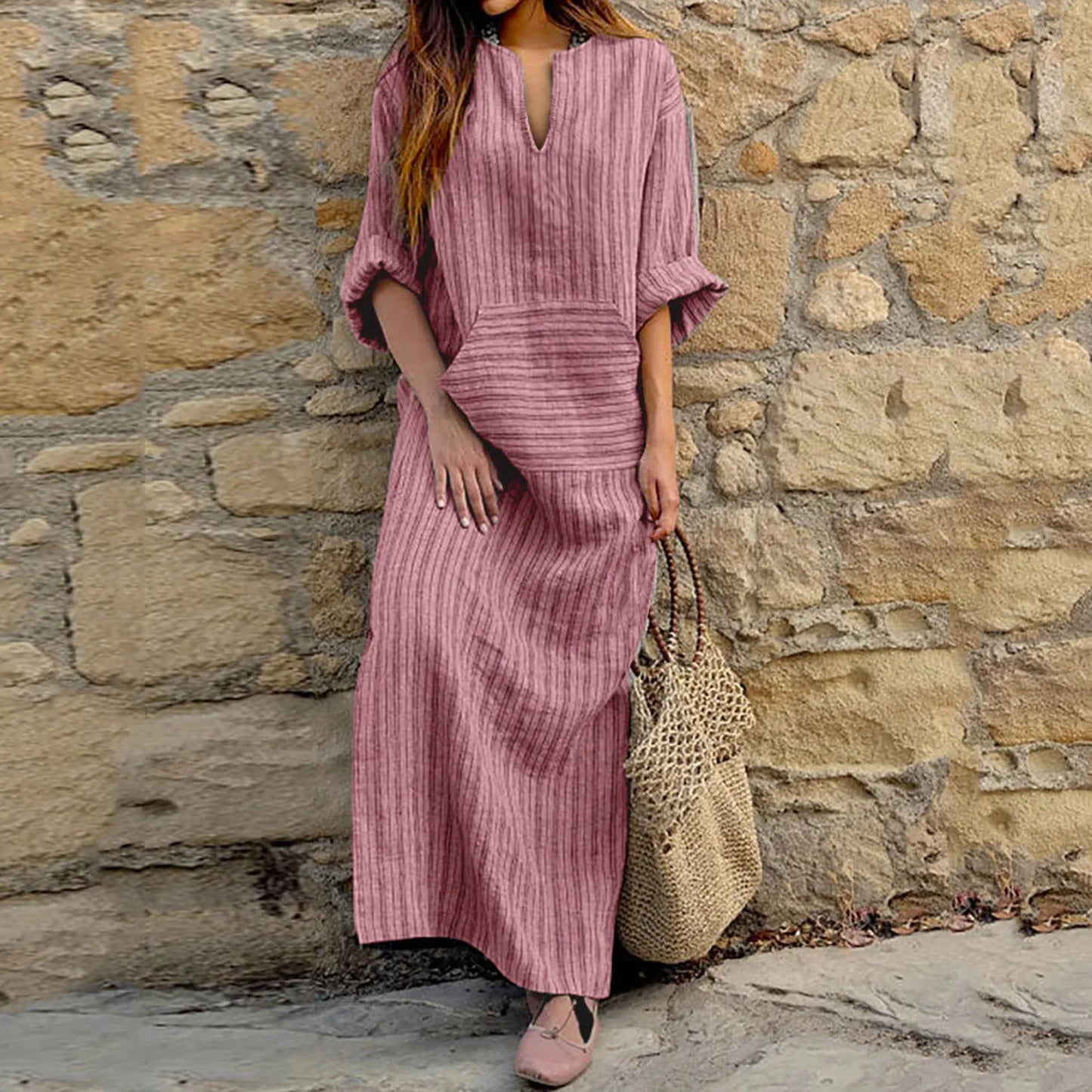 Chloe | Striped maxi dress in vintage style