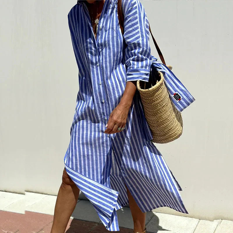 Chloe | Classic striped shirt dress