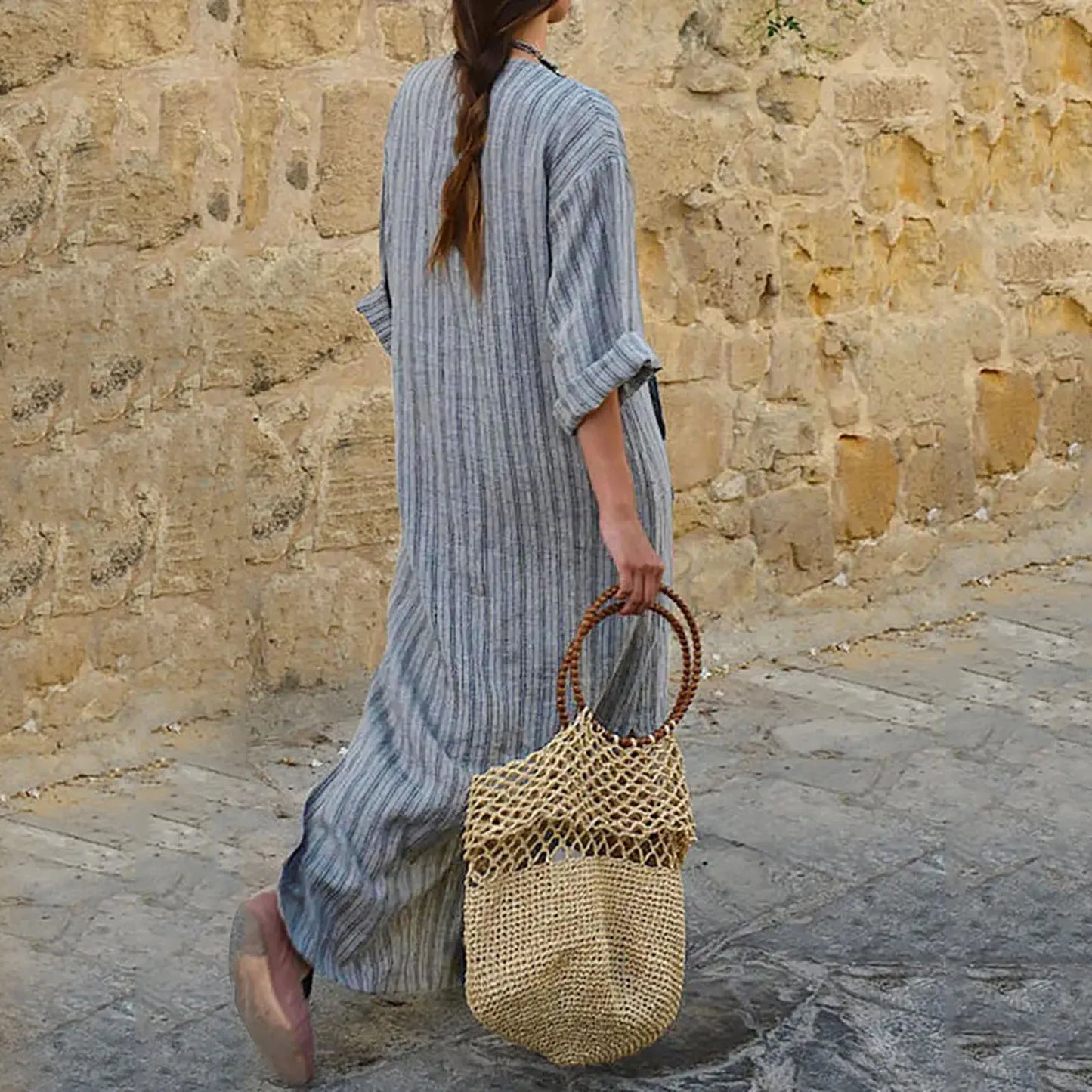 Chloe | Striped maxi dress in vintage style
