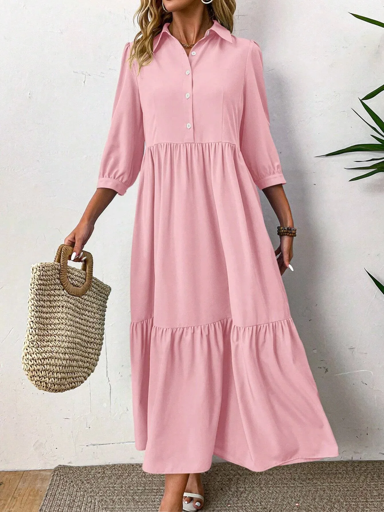 Chloe | Flowing shirt dress