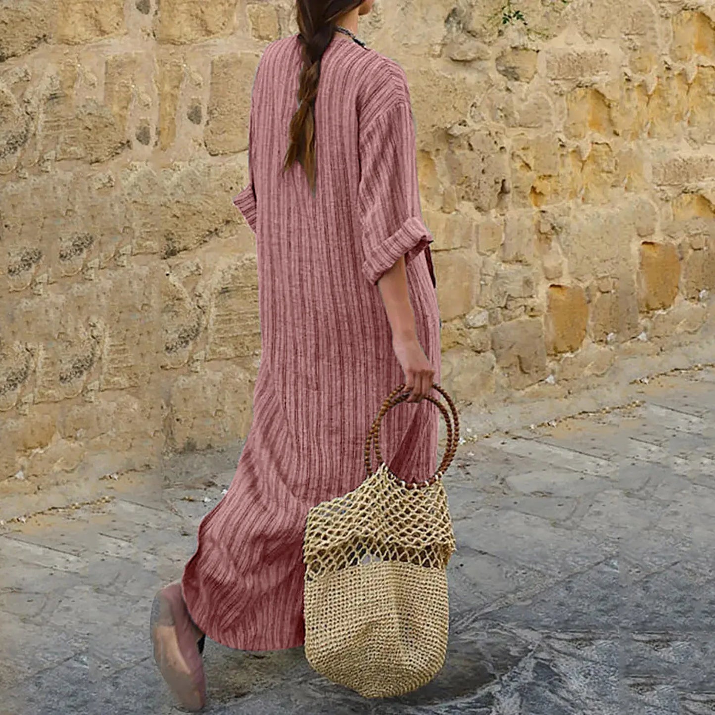 Chloe | Striped maxi dress in vintage style