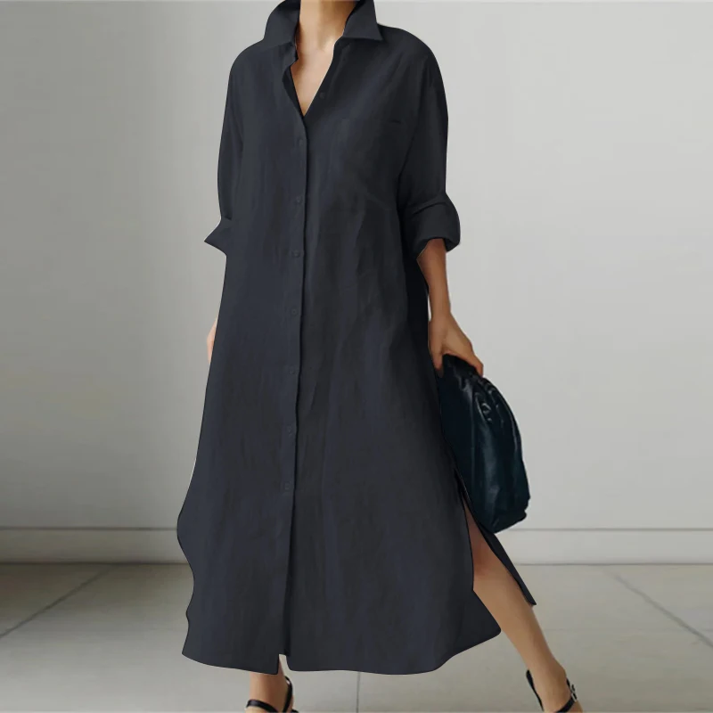 Chloe | Oversized casual shirt dress