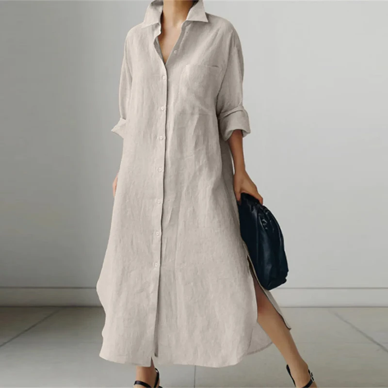 Chloe | Oversized casual shirt dress