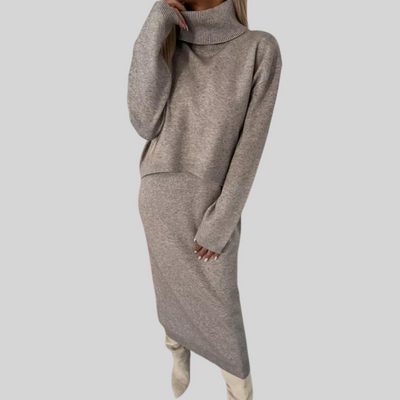 Chloe | Warm dress with turtleneck set