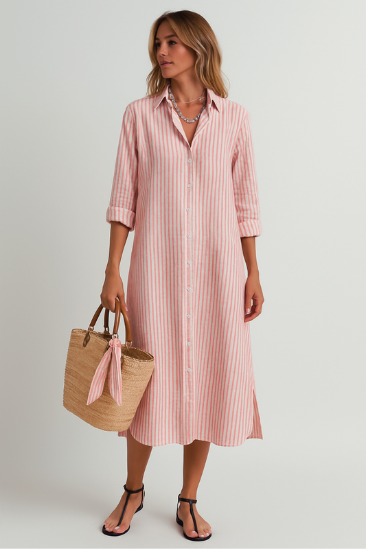 Chloe | Classic striped shirt dress
