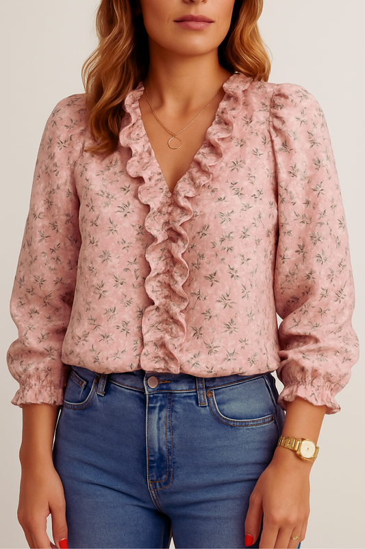 Chloe | Floral ruffled blouse