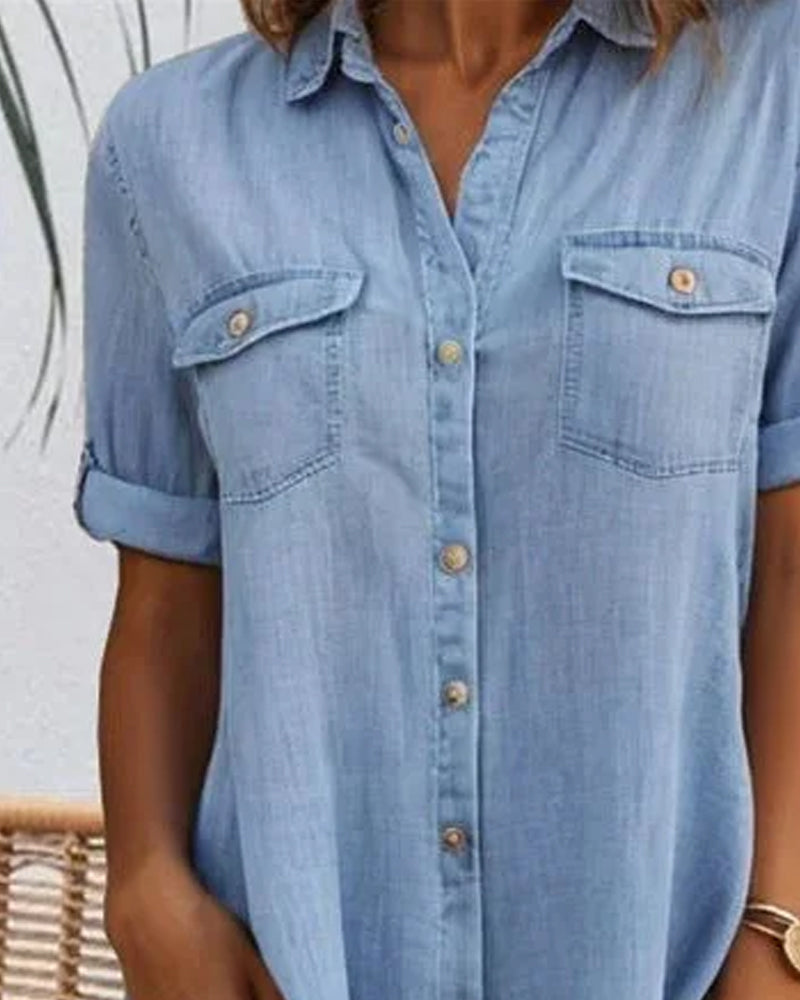 Chloe | Casual denim shirt dress