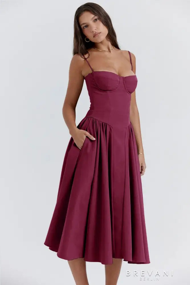 Chloe | Midi corset dress
