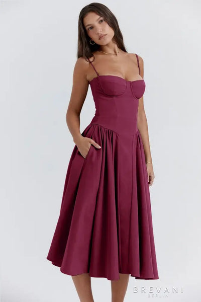 Chloe | Midi corset dress