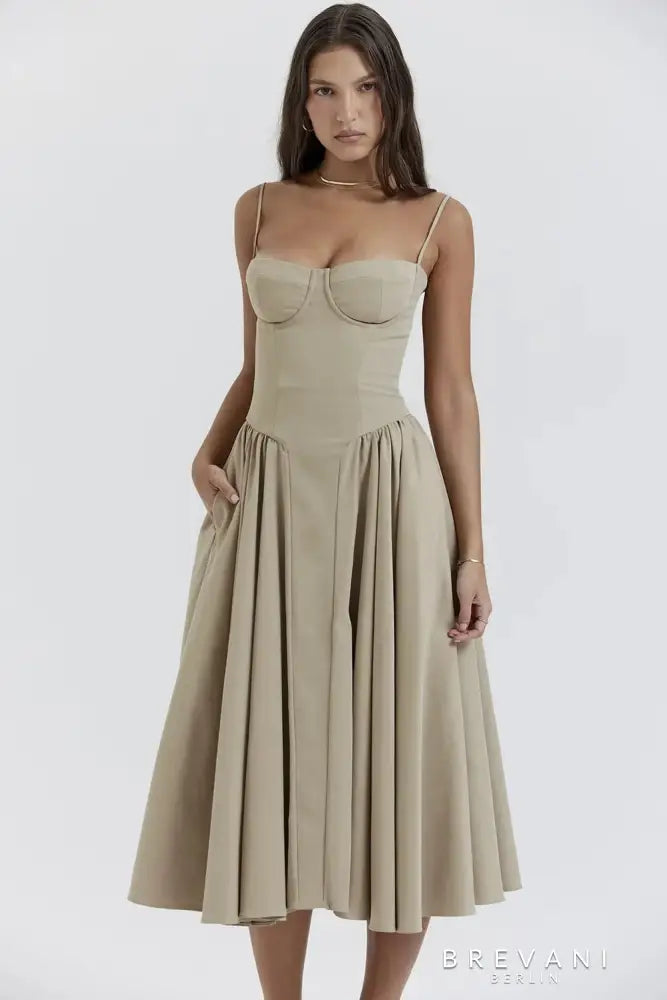 Chloe | Midi corset dress