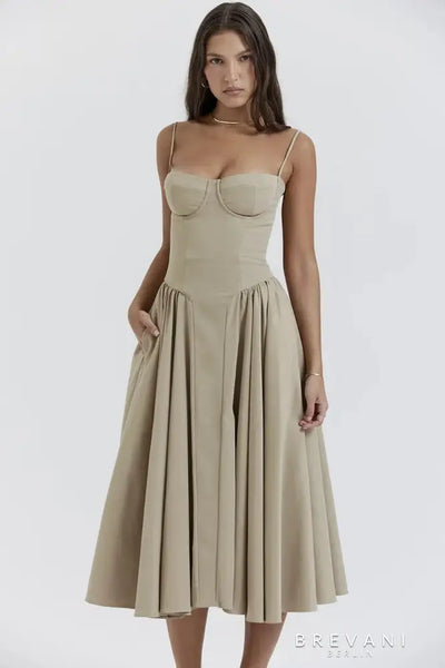 Chloe | Midi corset dress