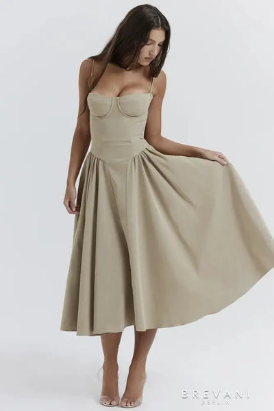 Chloe | Midi corset dress