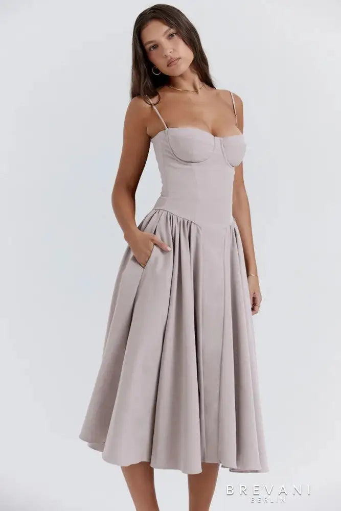 Chloe | Midi corset dress