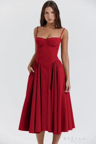 Chloe | Midi corset dress