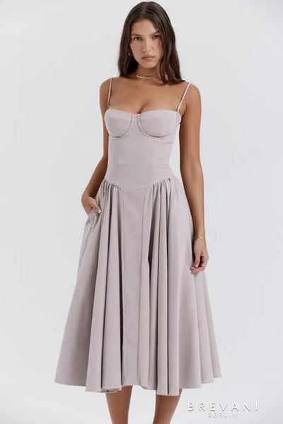Chloe | Midi corset dress