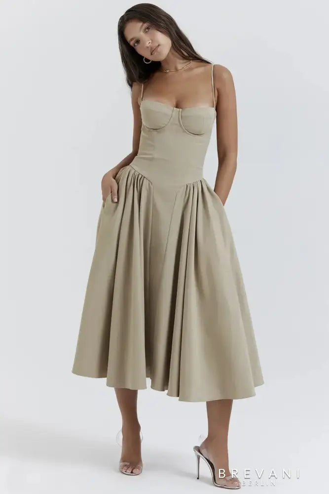 Chloe | Midi corset dress