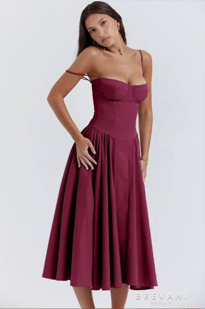 Chloe | Midi corset dress