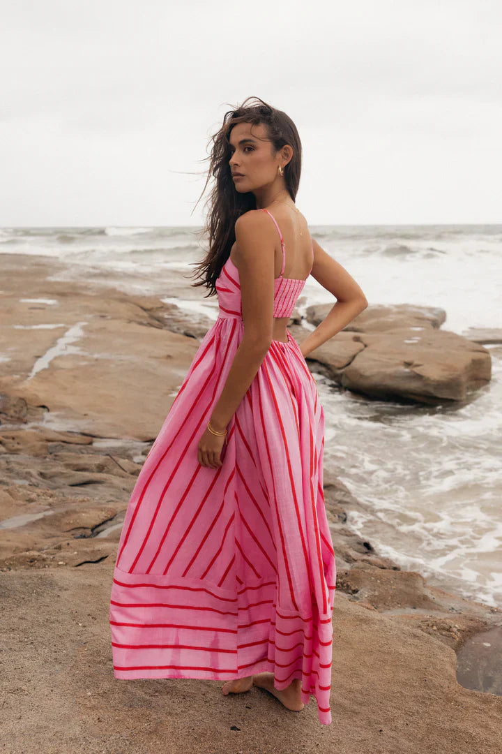 Chloe | Striped sunset dress