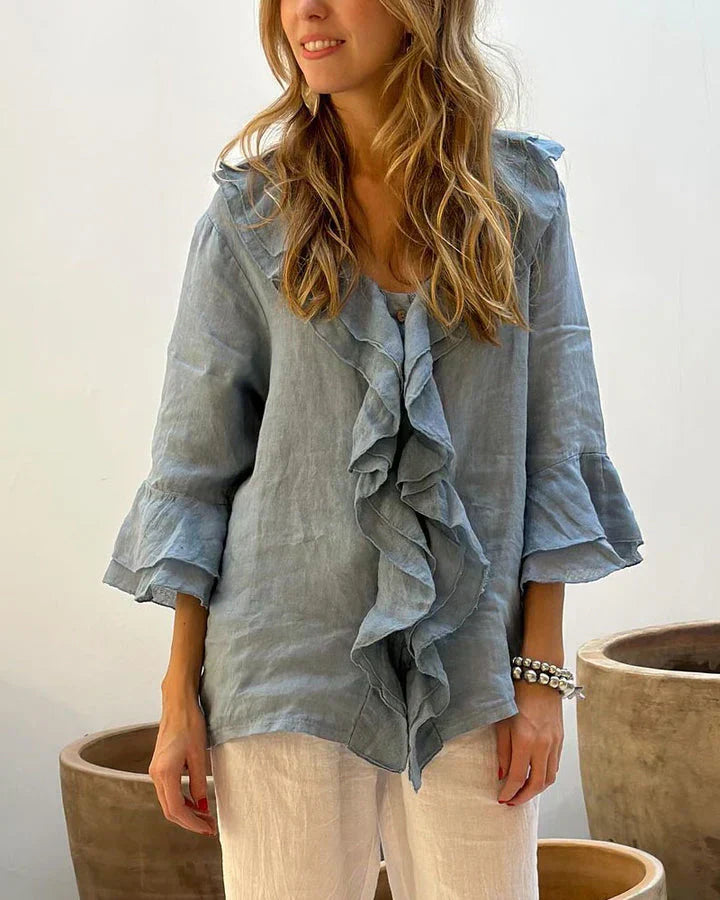 Chloe | Luxury ruffled blouse