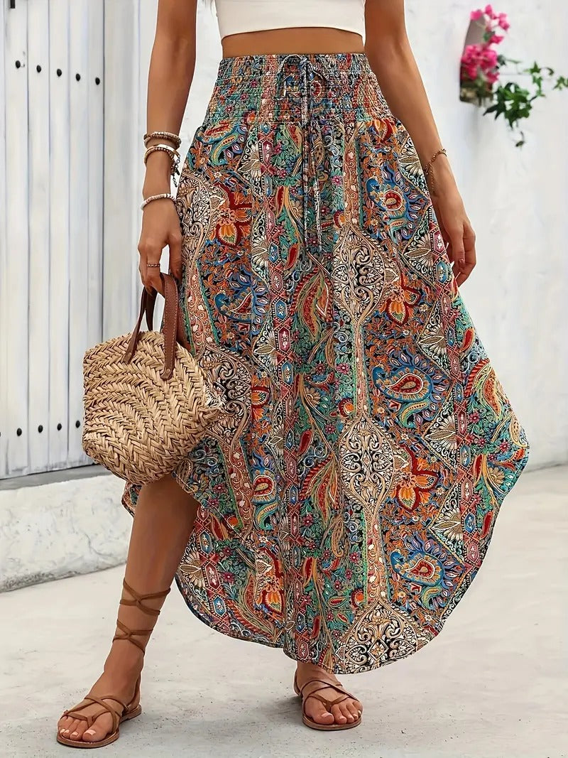 Chloe | Coloured boho skirt